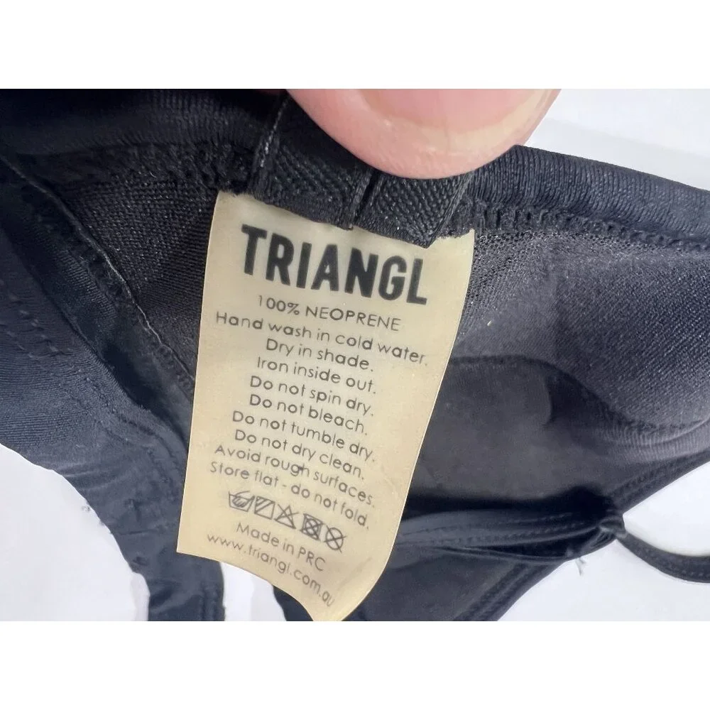 Triangl Swimwear Mesh Bikini Top in Black